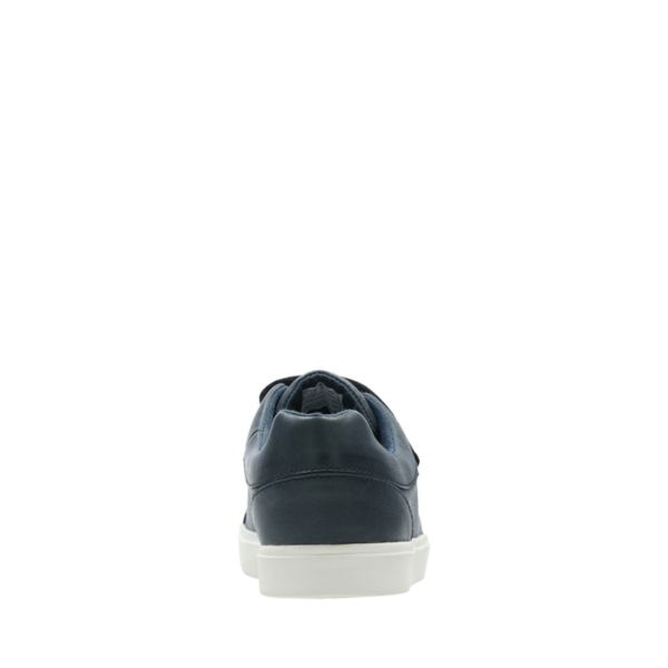 Clarks Girls City Oasis Lo Kid Trainers Navy | CA-8903126